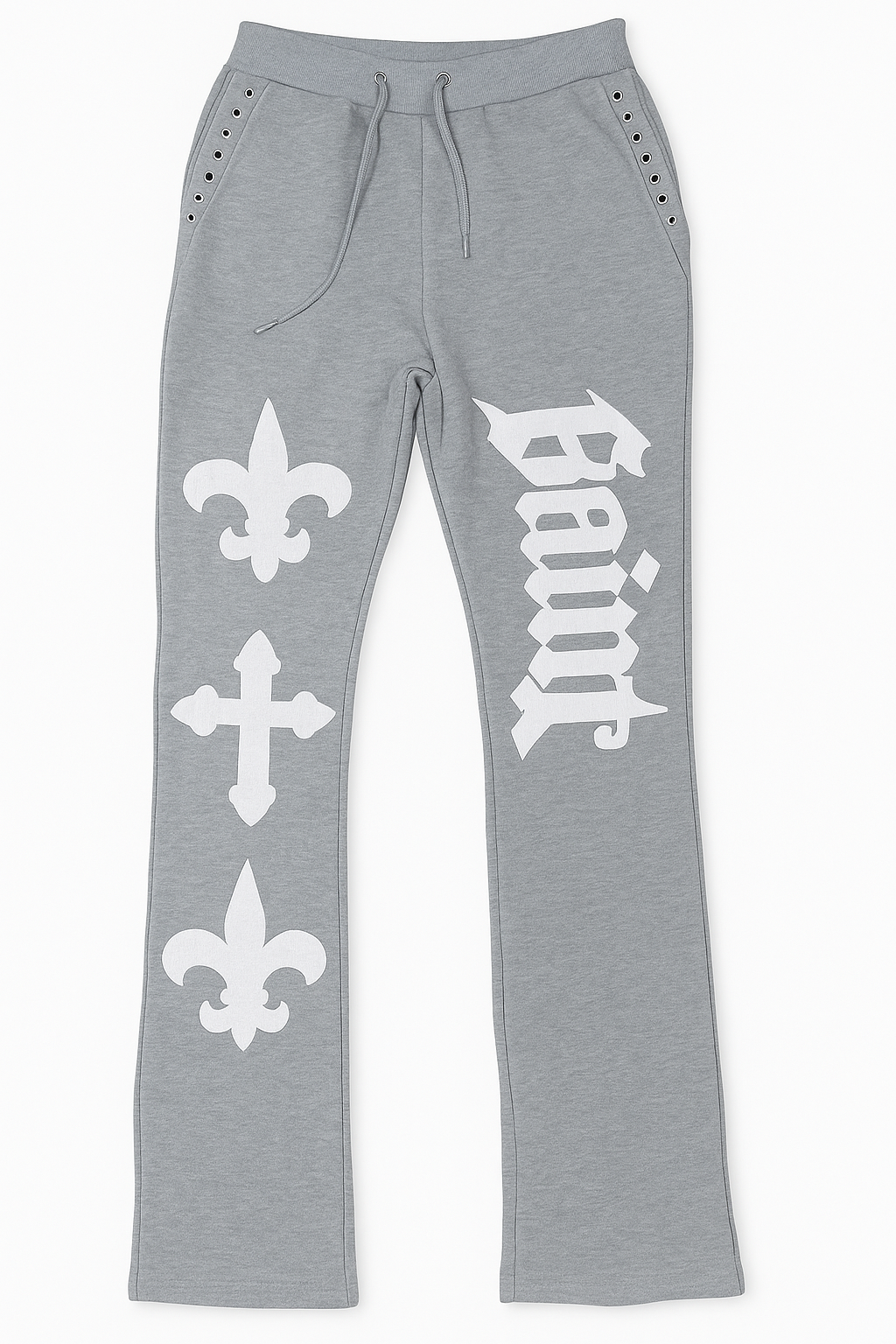 Saint Stacked Sweats - Grey