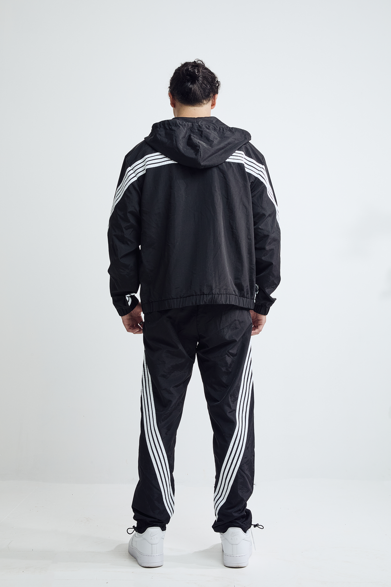 Nylon Windbreaker Pants - Black