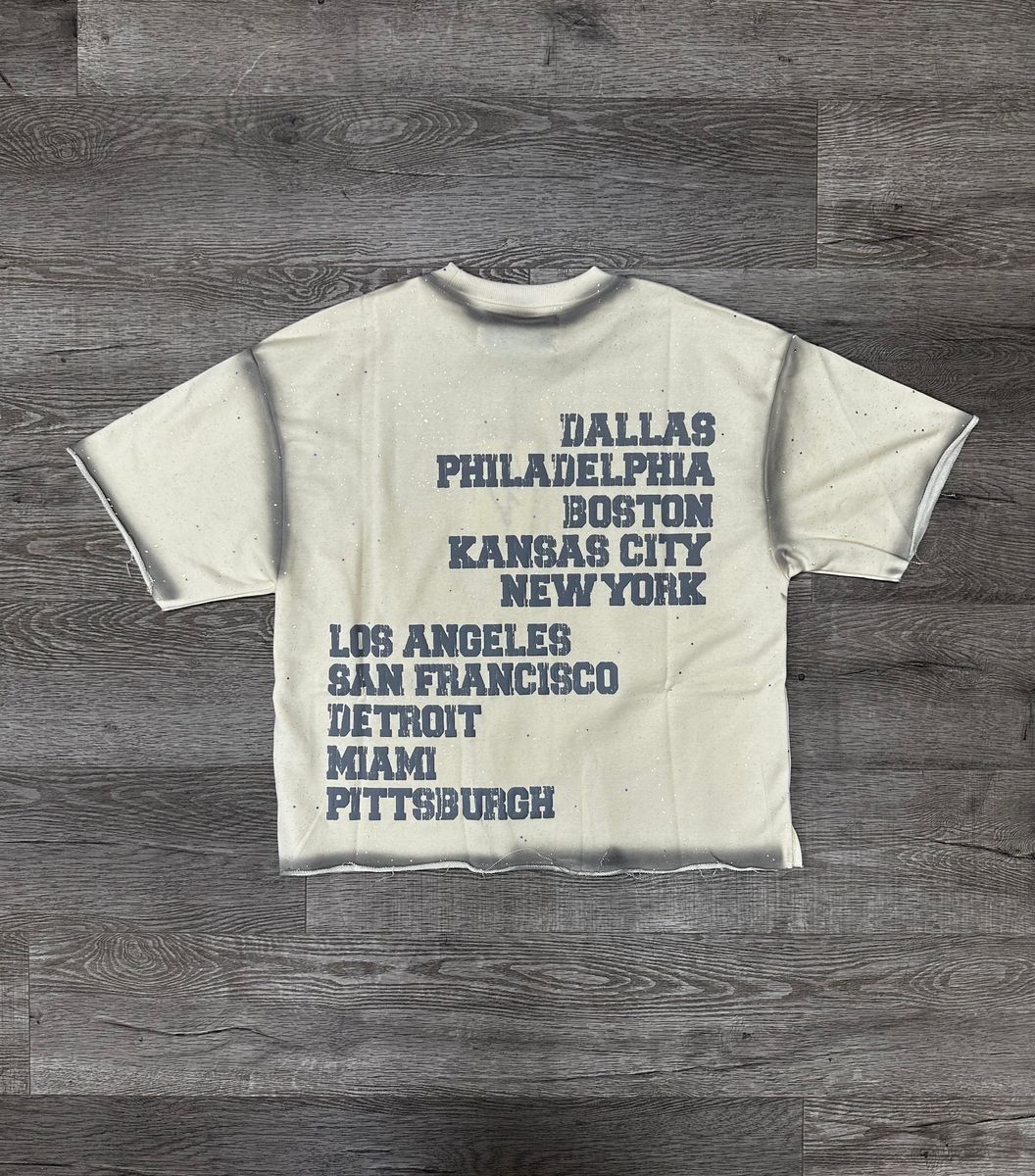 Hunter F-Terry Cropped T-Shirt - Off White