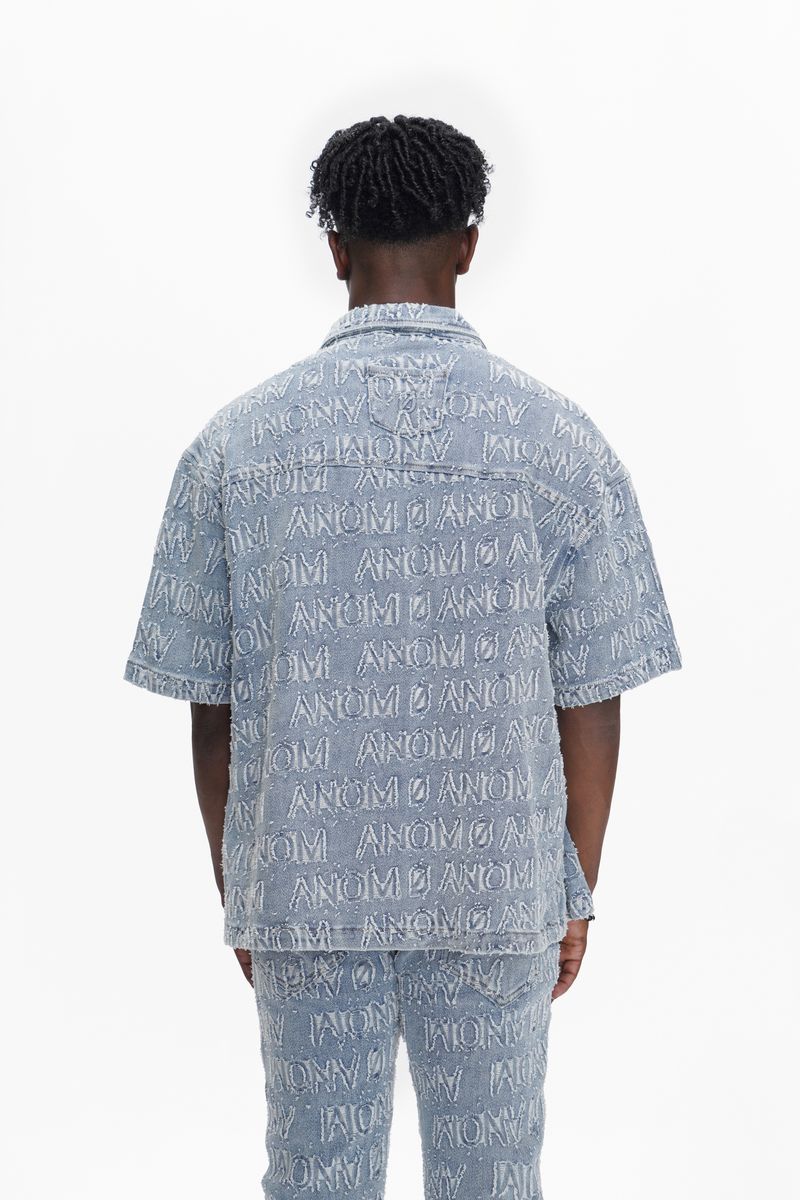 Cliff Denim Button Down Shirt - Blue