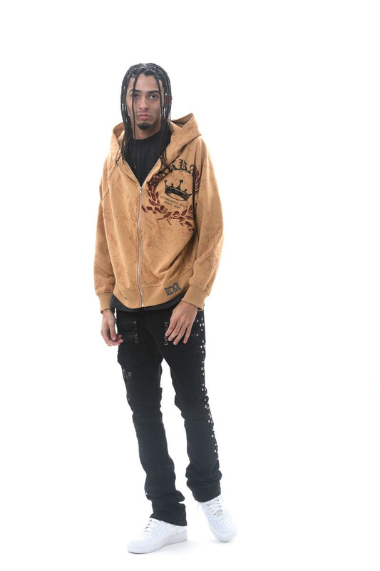 Darkages Zip Up Hoodie - Timber (2)