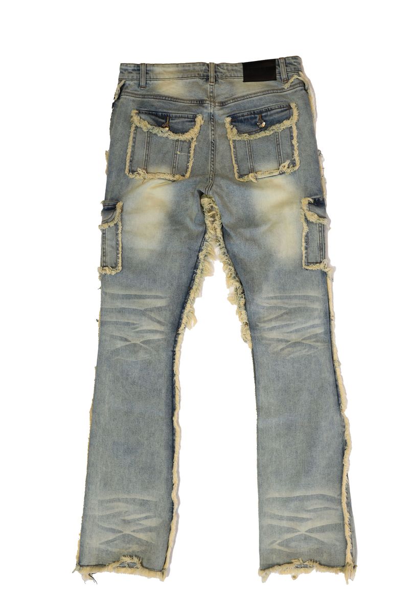 "Barrow" Blue Wash Jeans - Blue