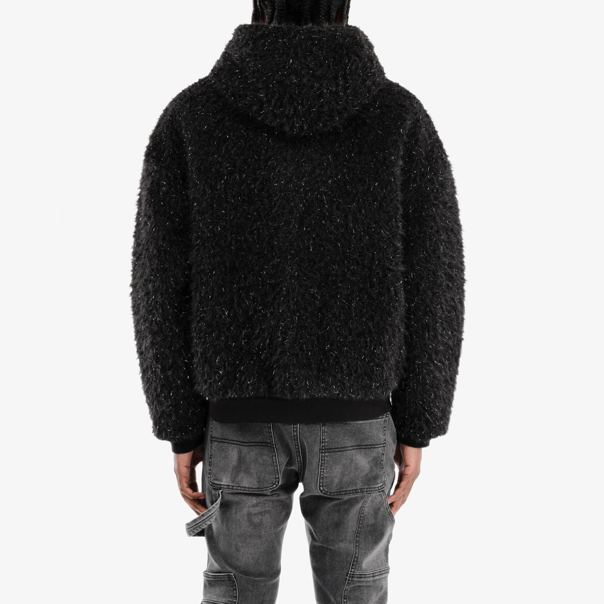 Lurex Fur Jacket - Black