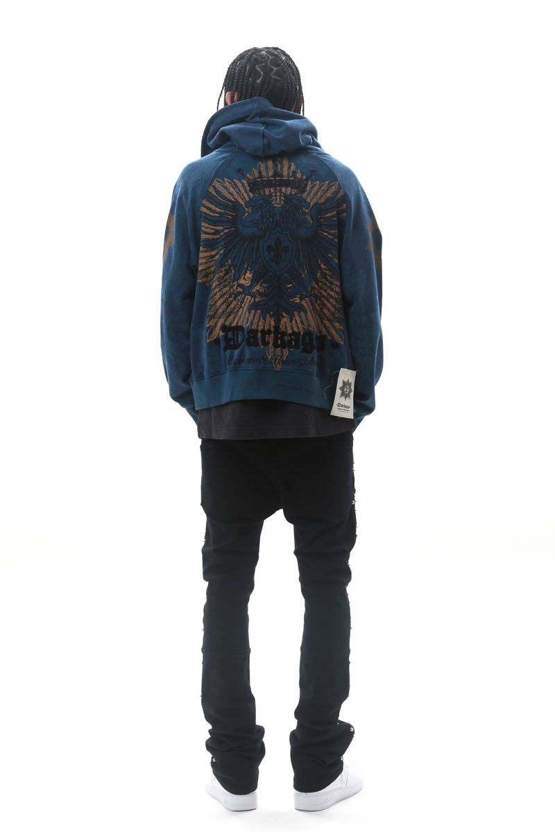 Darkages Zip Up Hoodie - Dark Blue