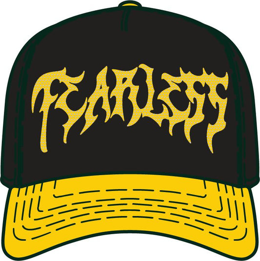 Fearless Rhinestone Snapback - Black/Gold