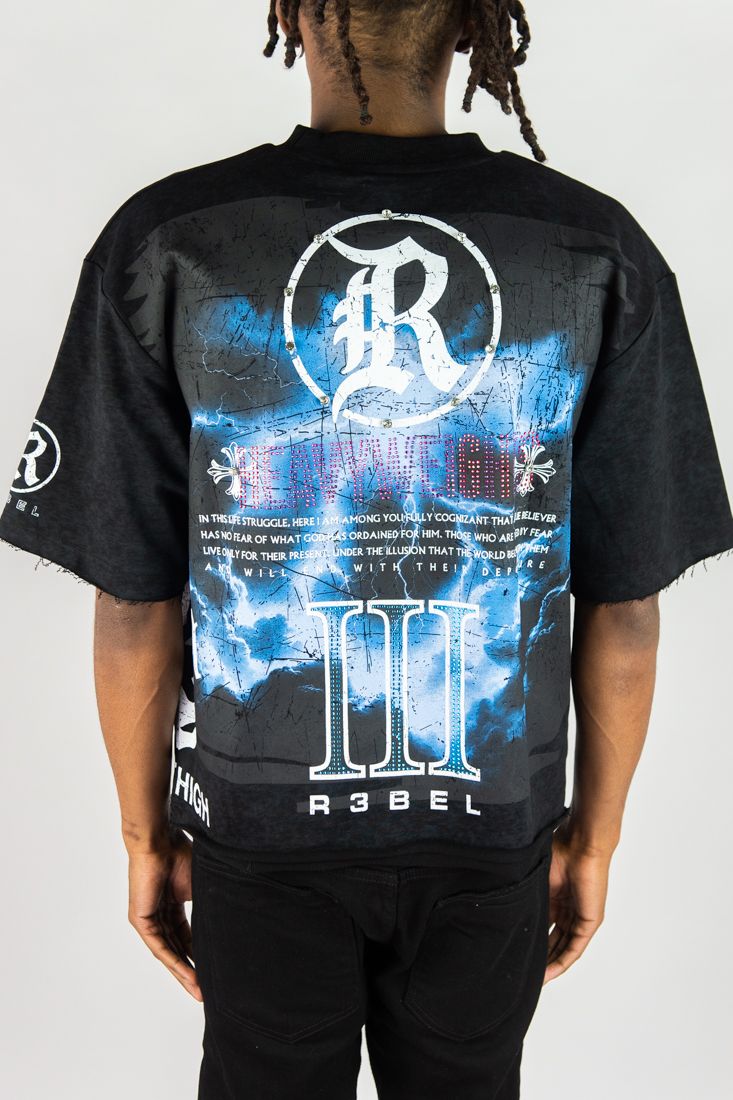 Heavy Weights Cropped Tee - Black