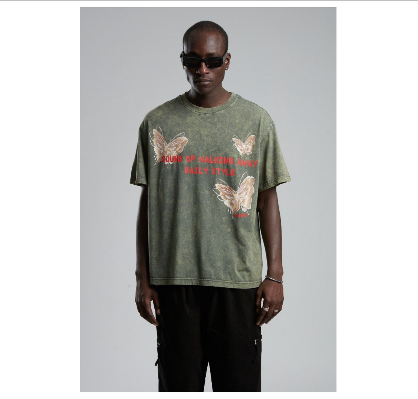 Butterfly Asid wash Tee - Green