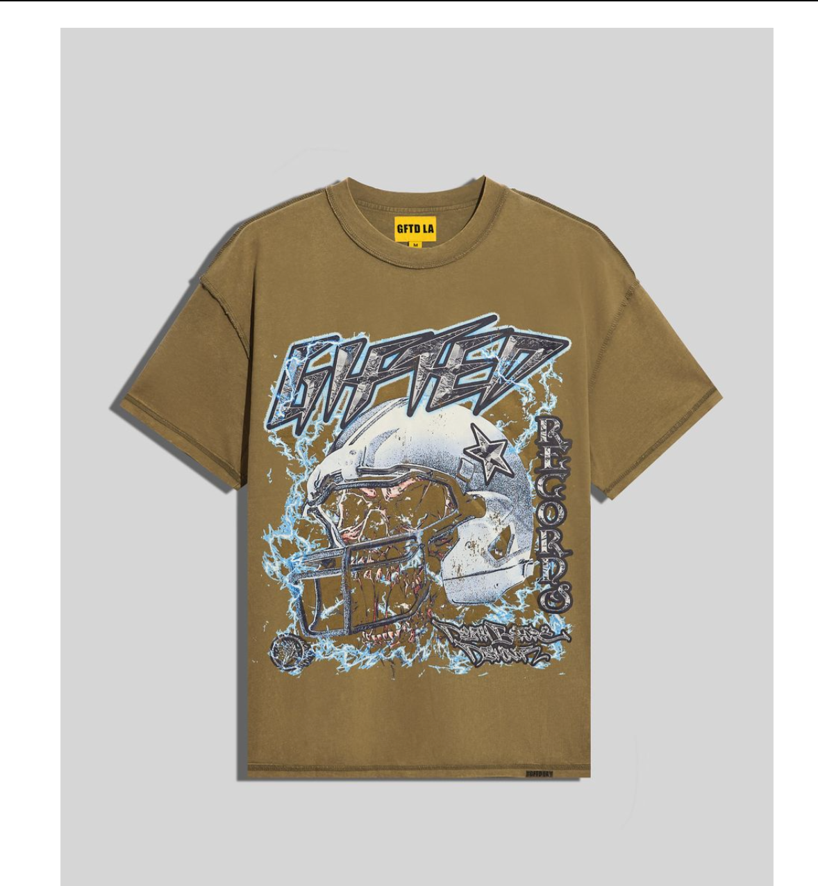 Records Tee - Olive Colorway