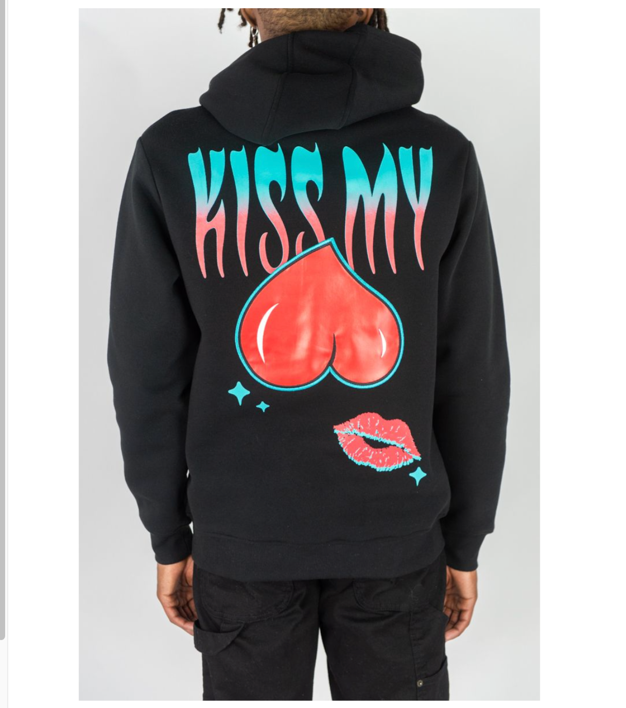 Kiss My Fleece Hoodie - Black