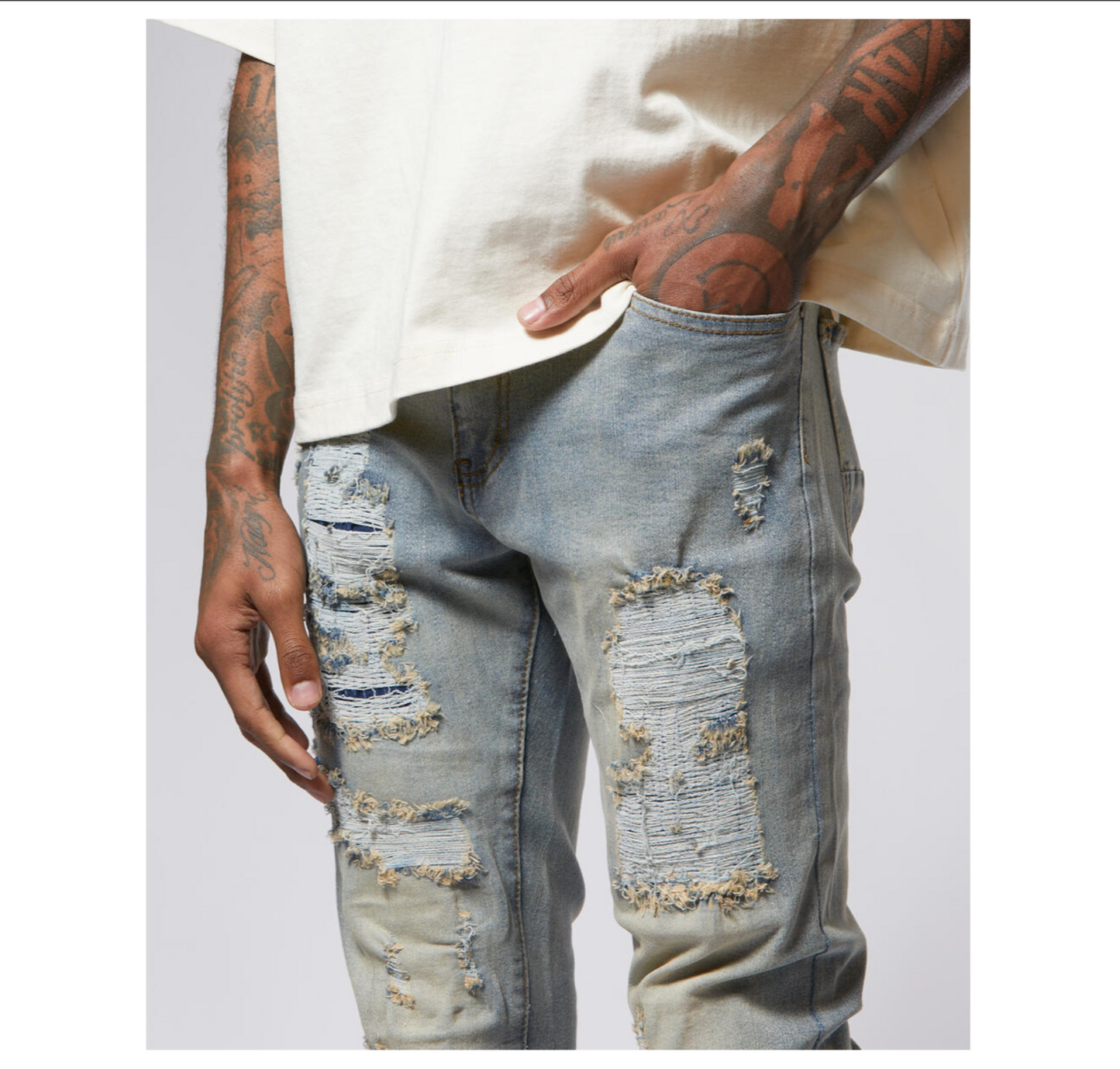 AJD3022 Skinny Jeans - Md Wash