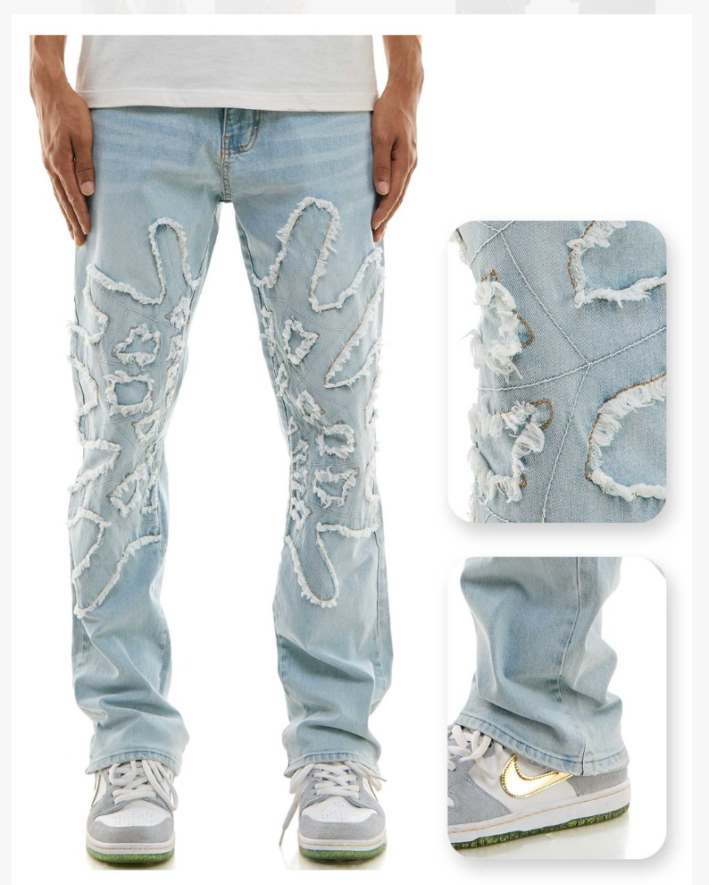 KND4712 - Spider Web Slim Jeans - Lt.Blue