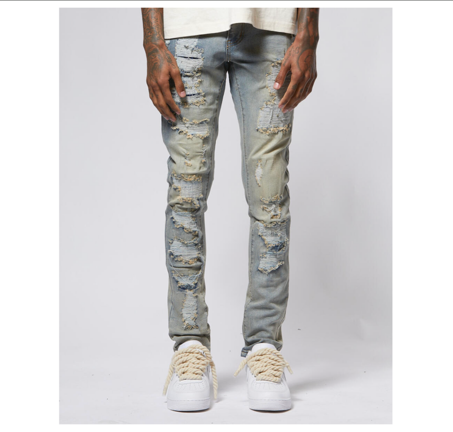 AJD3022 Skinny Jeans - Md Wash