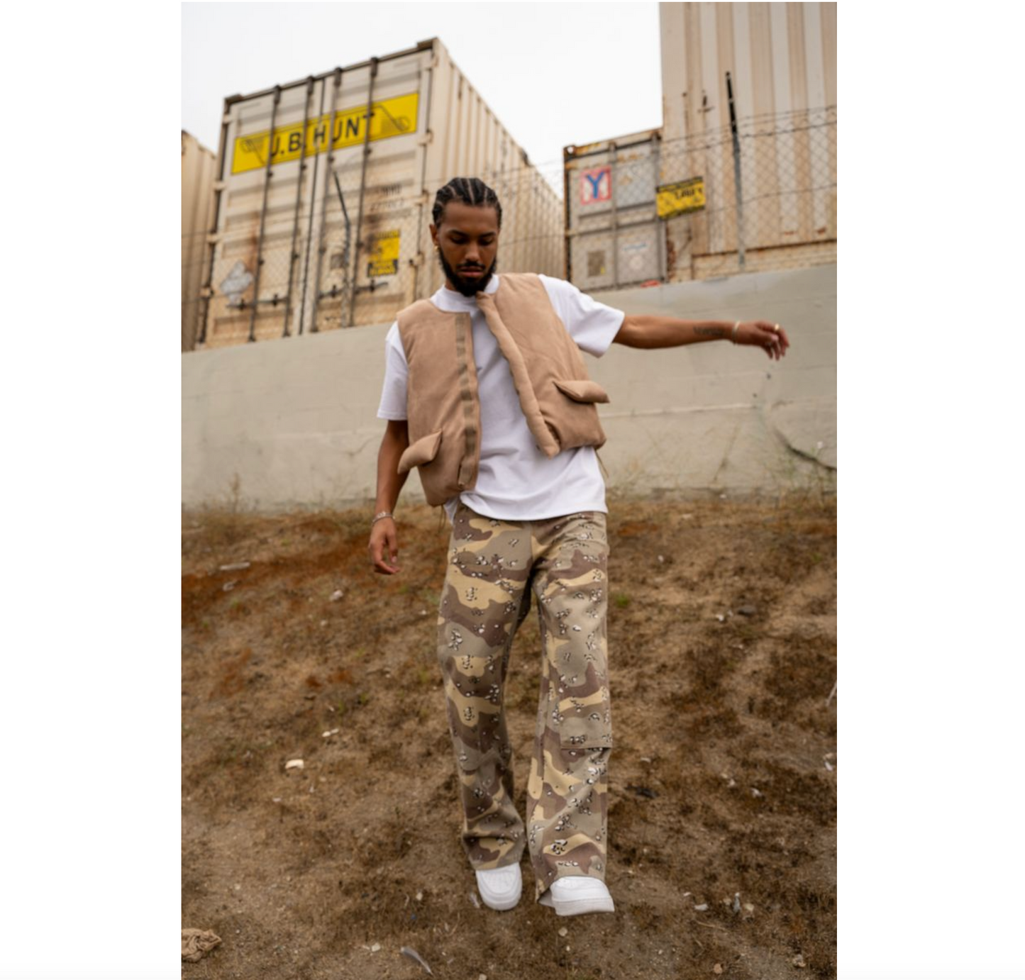 Suede Bubble Vest - Tan (EP11161)