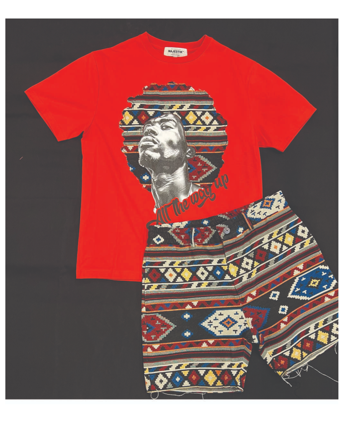Men's Tapestry Patch Tee - Red (TE2435) (1)