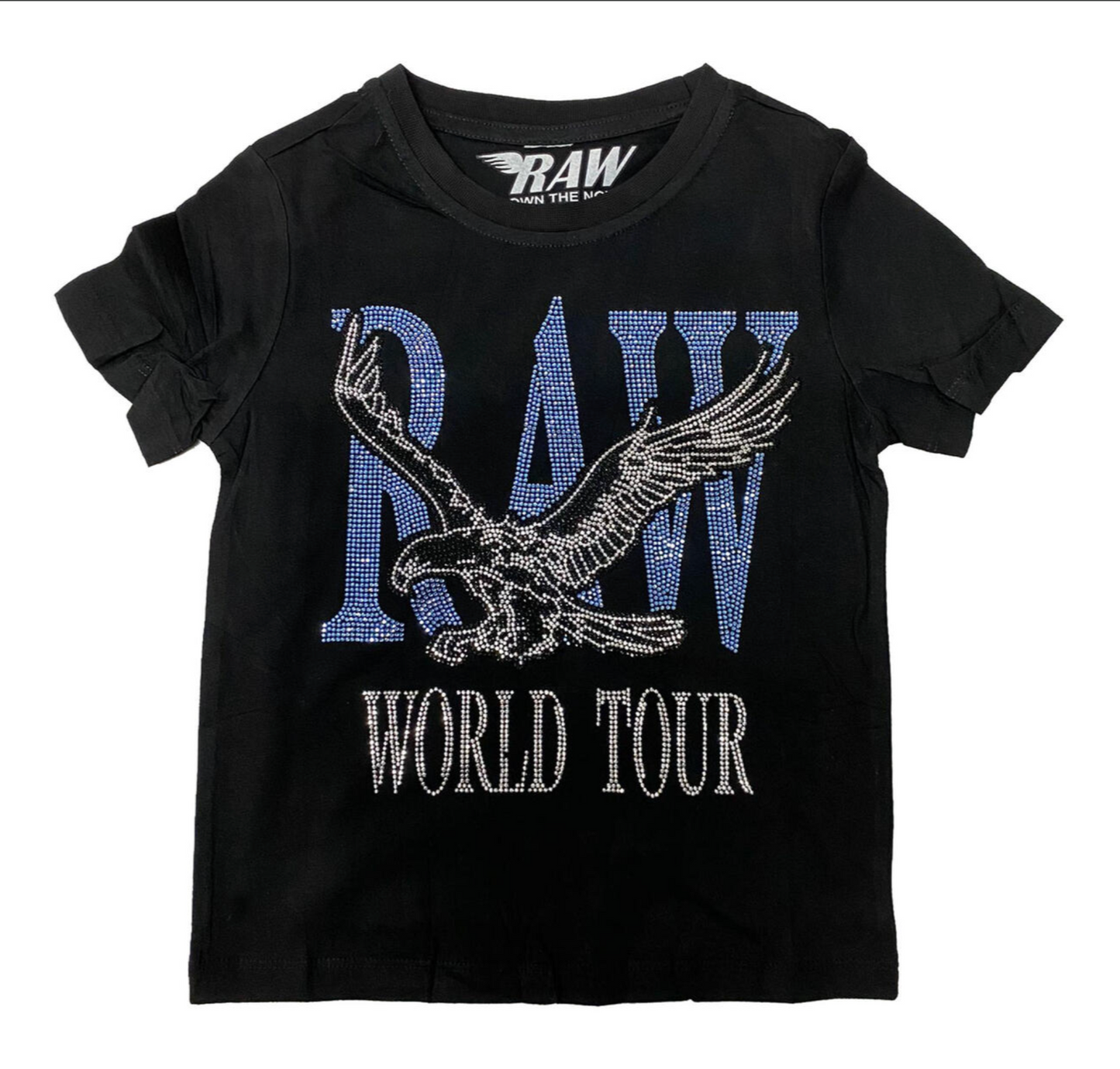 World Tour Sky Tee Black - Kids