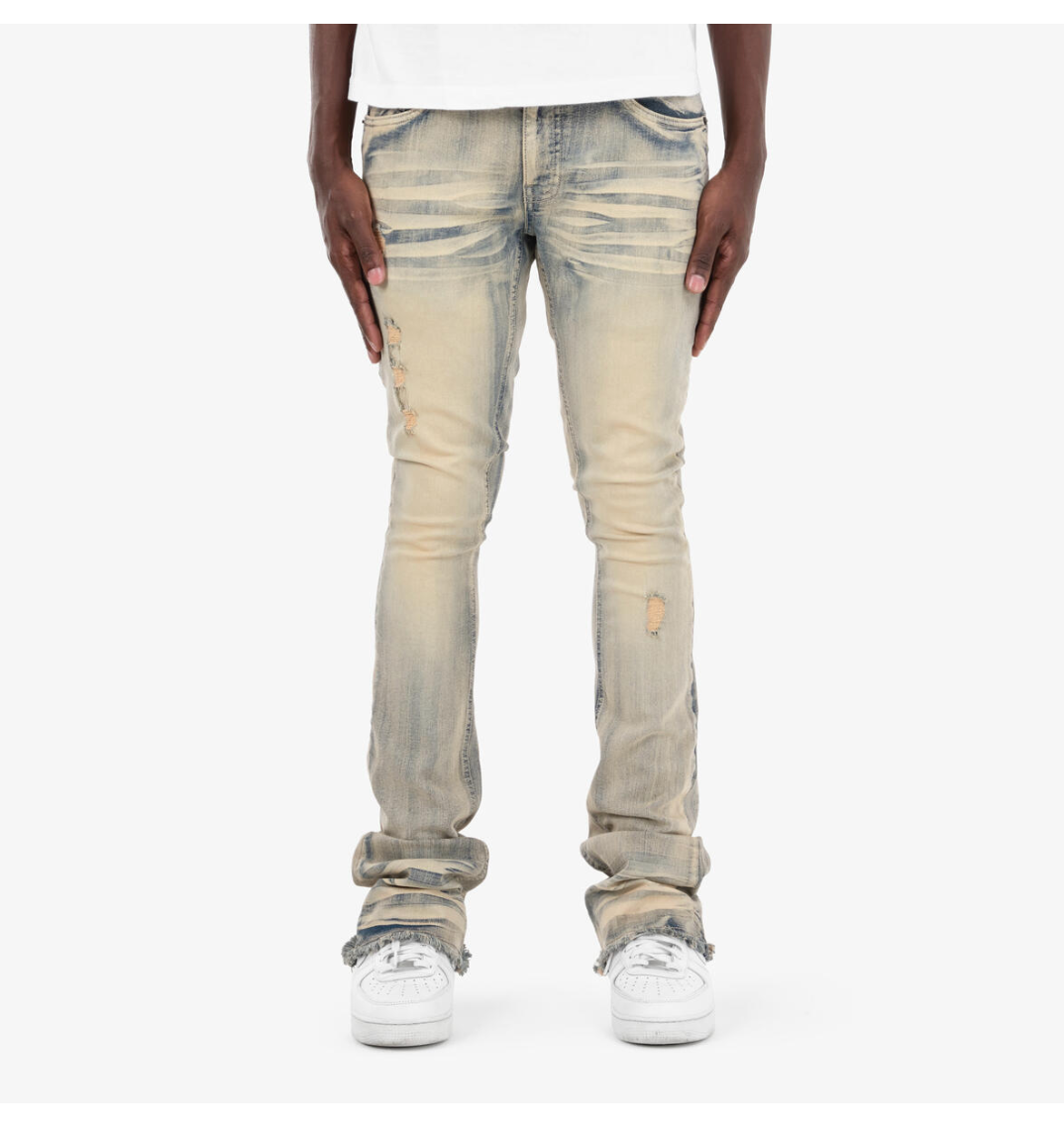 033085-DTB Light Wash Super Stack Jeans