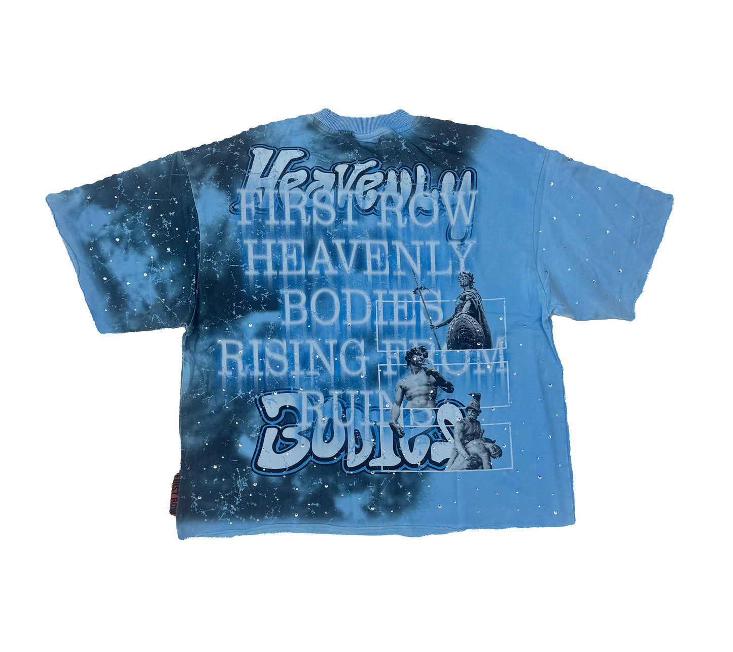 Heavenly Bodies Crop Tee - Sky Blue