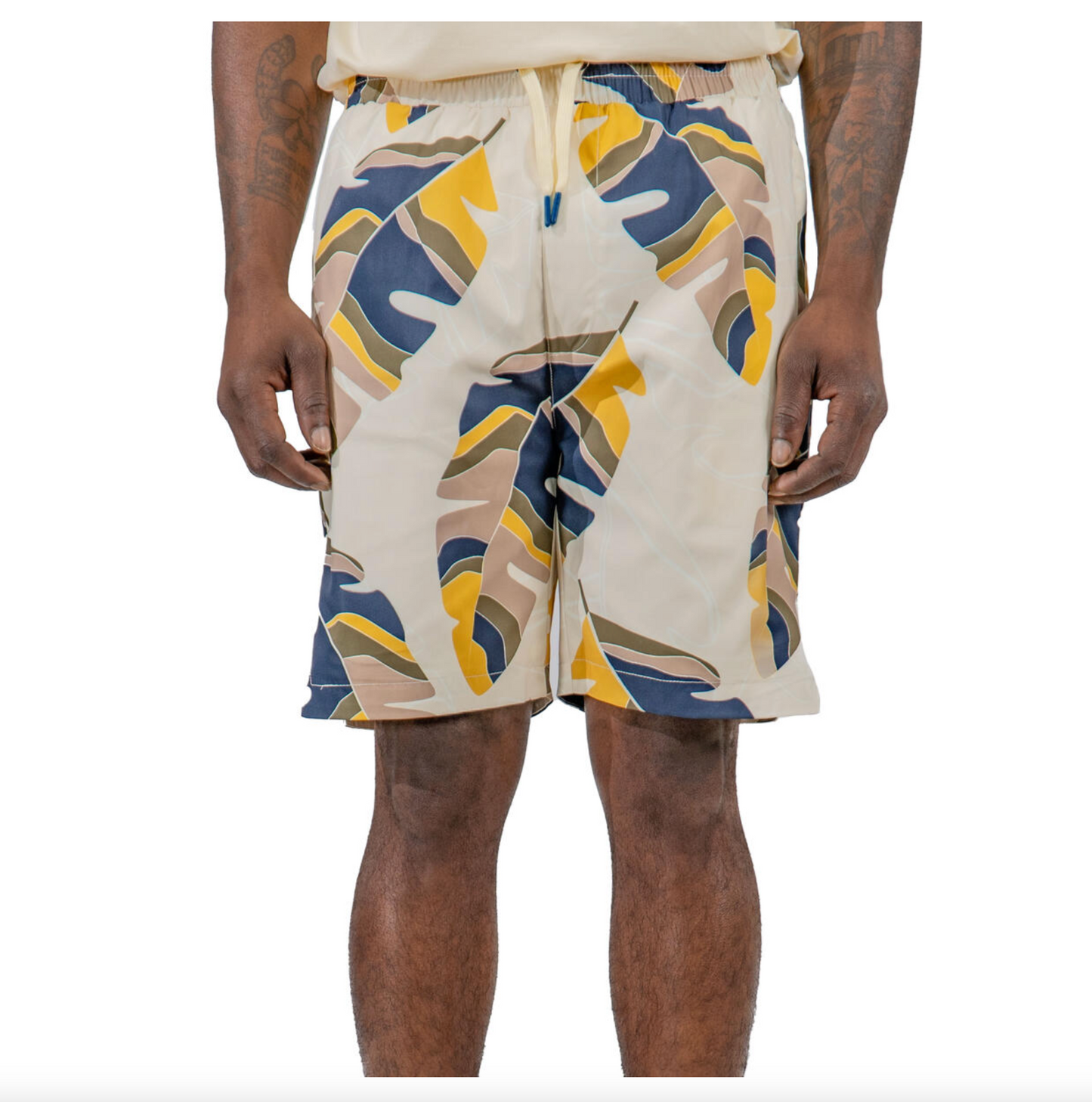 Signature Leaf Shorts - Multi Natural