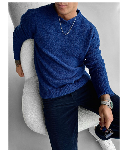 Puff Knit Jumper (FW25-133 Blue)