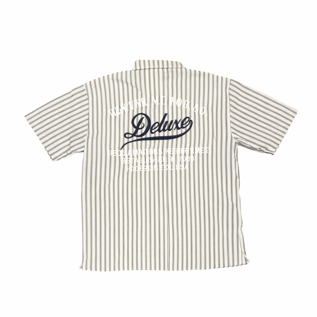 Deluxe Button Up - Striped Gray