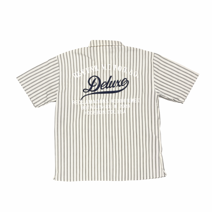 Deluxe Button Up - Striped Gray