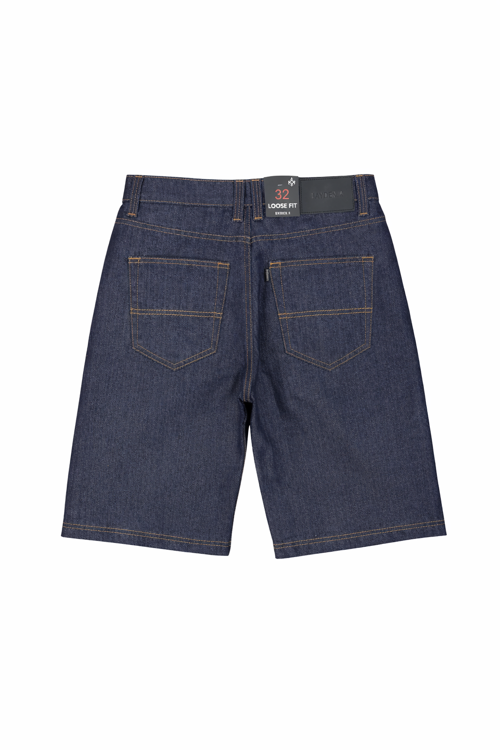 Brown Stitch Denim Jorts - Blue