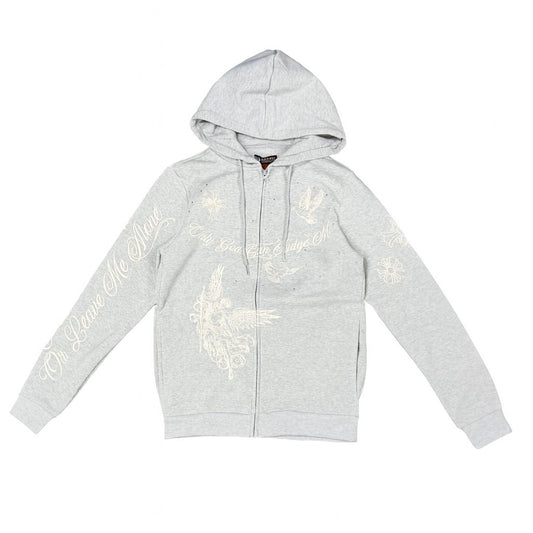Only God Can Judge Me Zip Up - Grey