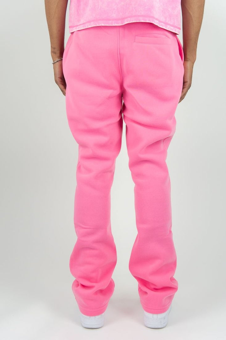 Stacked Fleece Pants - Pink