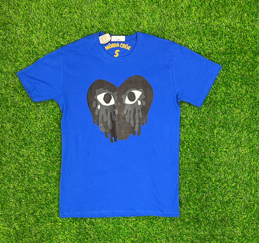 Royal blue Black crying t-shirt (1)