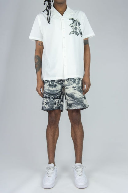 Rebel Life Camp Shirts - White