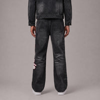 2026 Varsity Graphic Denim Jeans - Men's Streetwear Pants