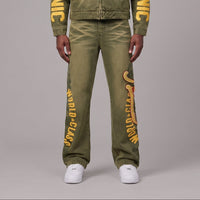 2026 Varsity Graphic Denim Jeans - Men's Streetwear Pants