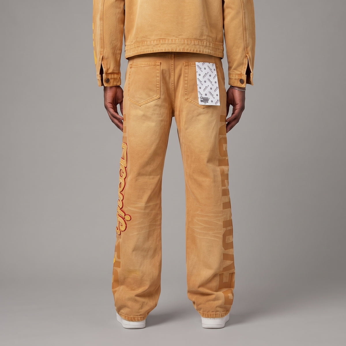 2026 Varsity Graphic Denim Jeans - Men's Streetwear Pants