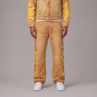 2026 Varsity Graphic Denim Jeans - Men's Streetwear Pants