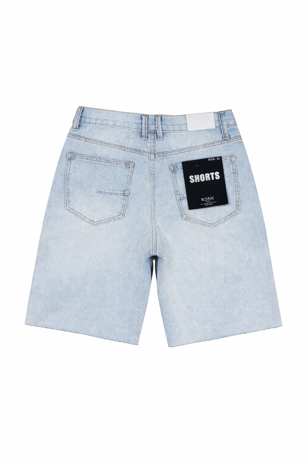 Rhinestone Jorts - Light Blue