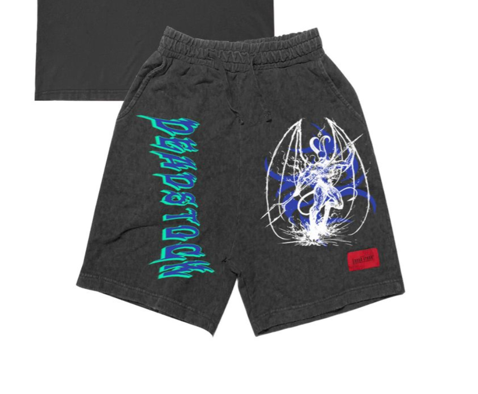 Deadstock Vintage Black Devil Garment Dye Shorts