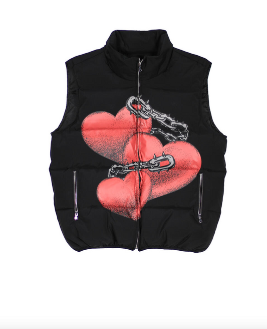 Trinity Black Made With Love Puffer Vest (TKVE-7001)