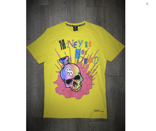 SF1024-YELLOW SKULL MONEY BAG TEE