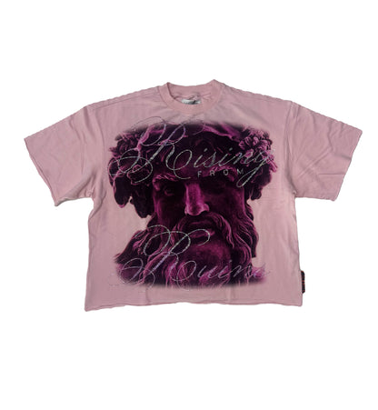 First Row Crop Tee Stone - Pink