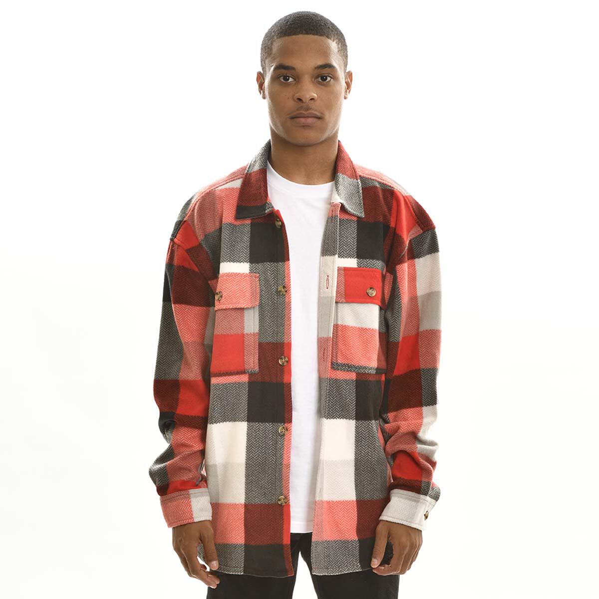 SF3832 - Plaid Fleece RED