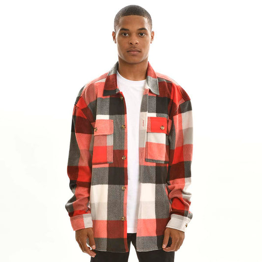 SF3832 - Plaid Fleece RED