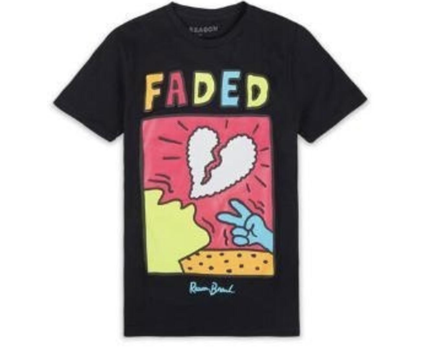 FADED TEE BLACK - T0-142