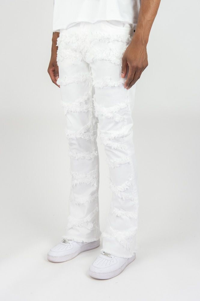 X-FRAYED TWILL PANTS