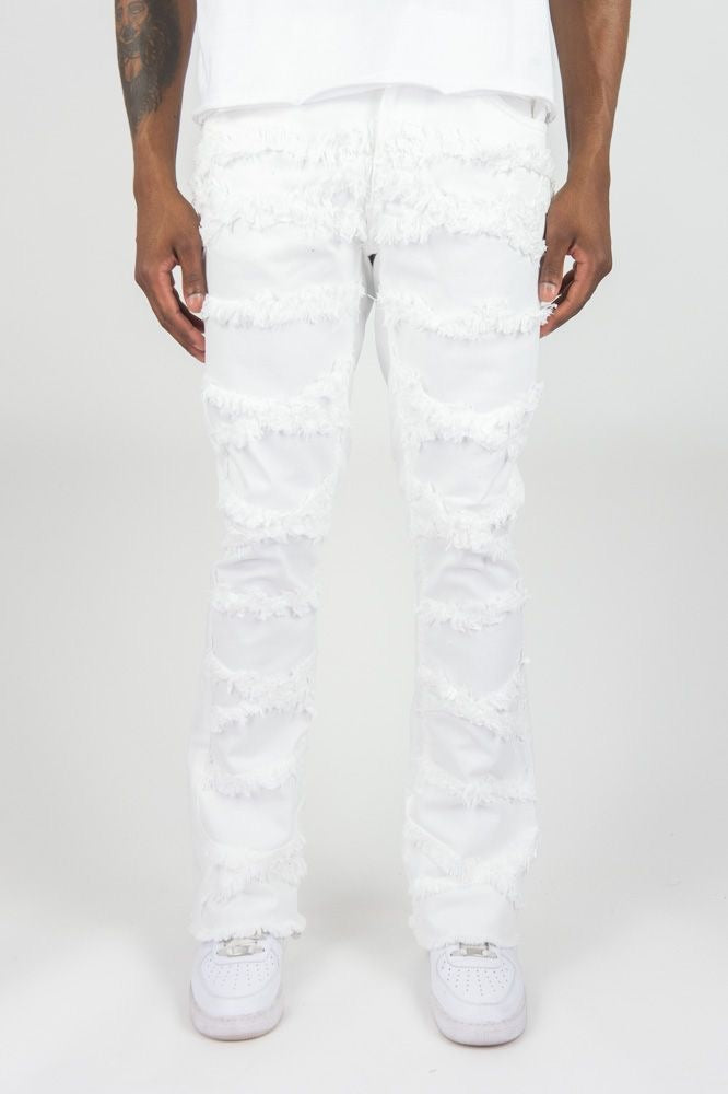 X-FRAYED TWILL PANTS