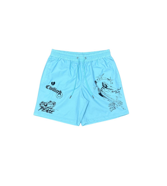 Graffiti Shorts - CV 5745 - Persian