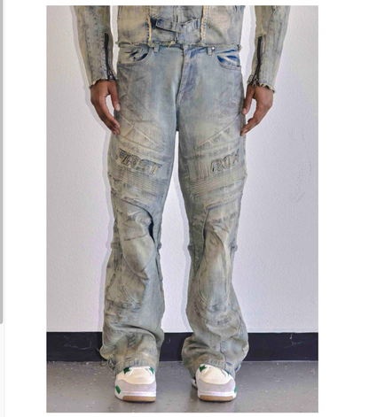 Motor Racing Y2k Denim Pants (Frd3117)