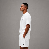 444 Short Sleeve French Terry Crew - White (CS4005 Tee)