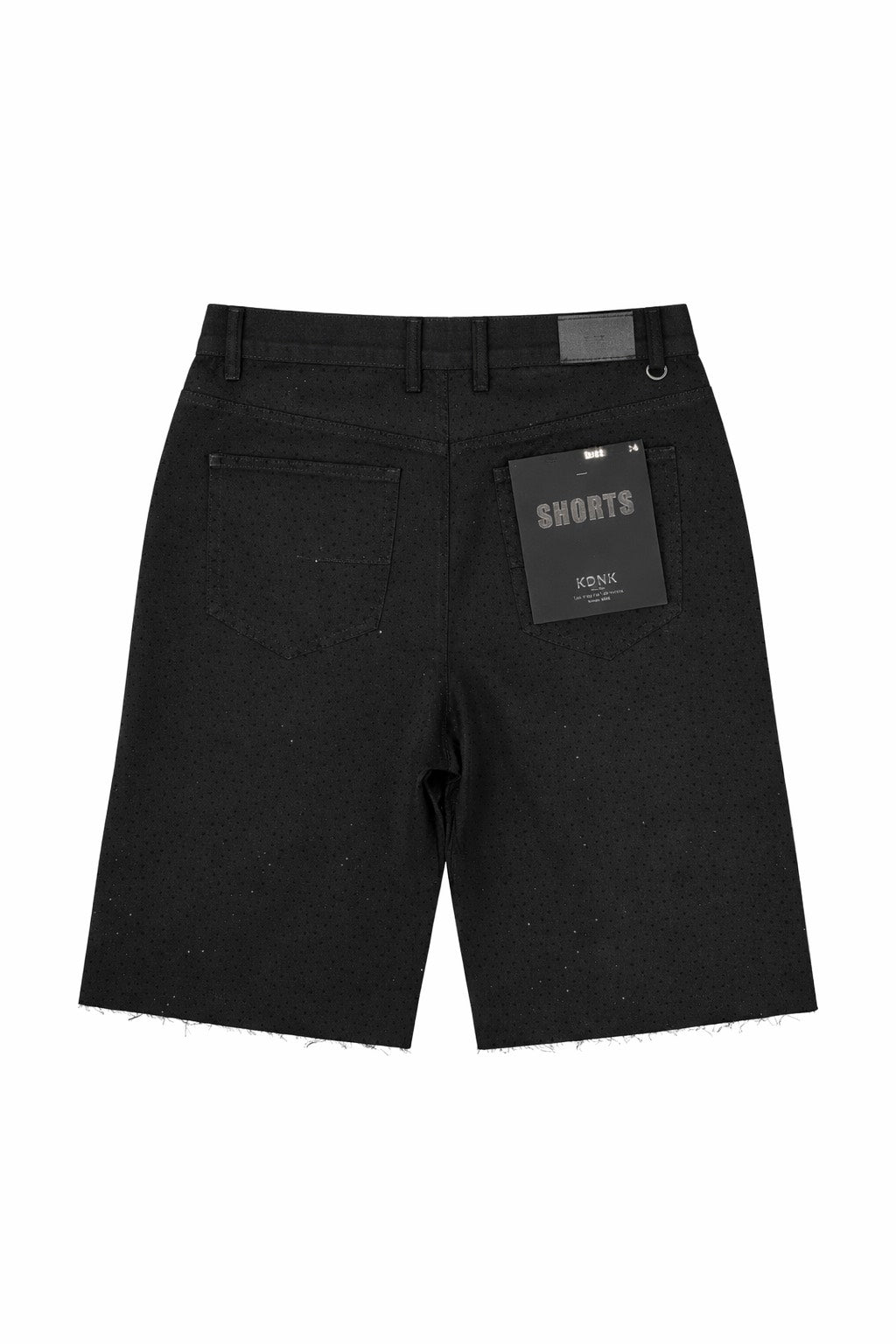 Rhinestone Jorts - Black