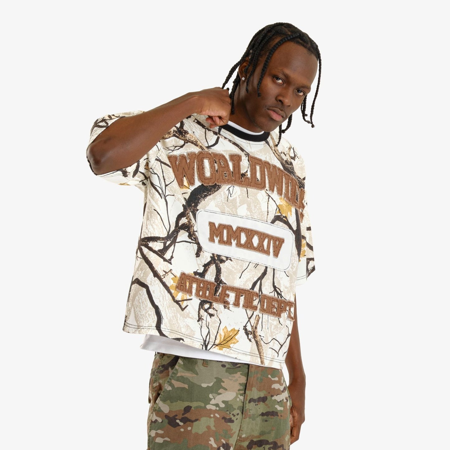 World Wide Cropped Tee - White