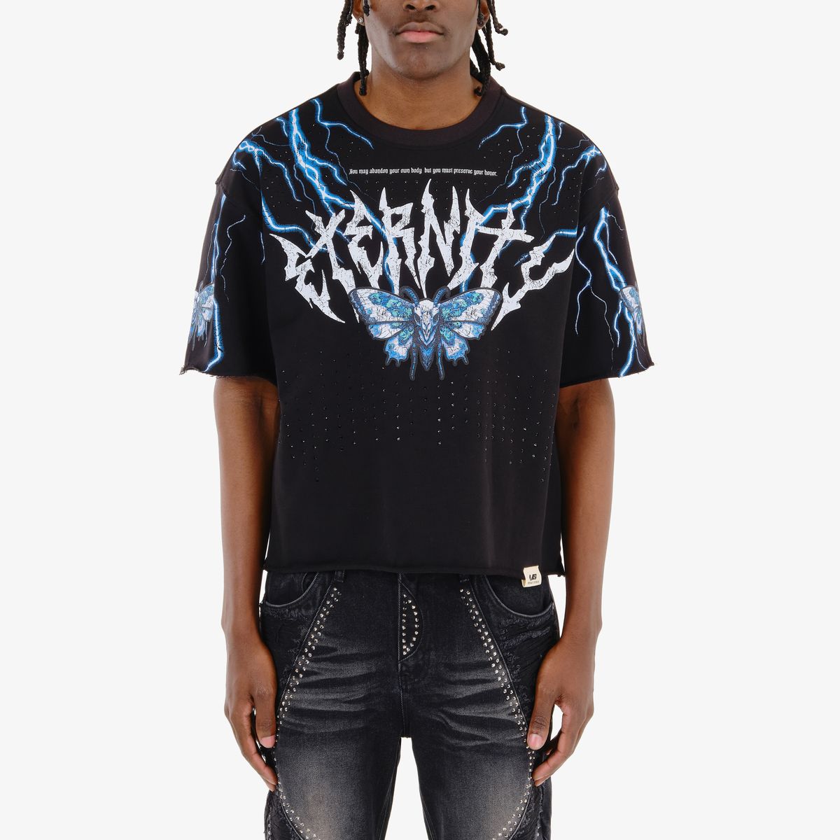 Eternity Code Cropped Tee - Black